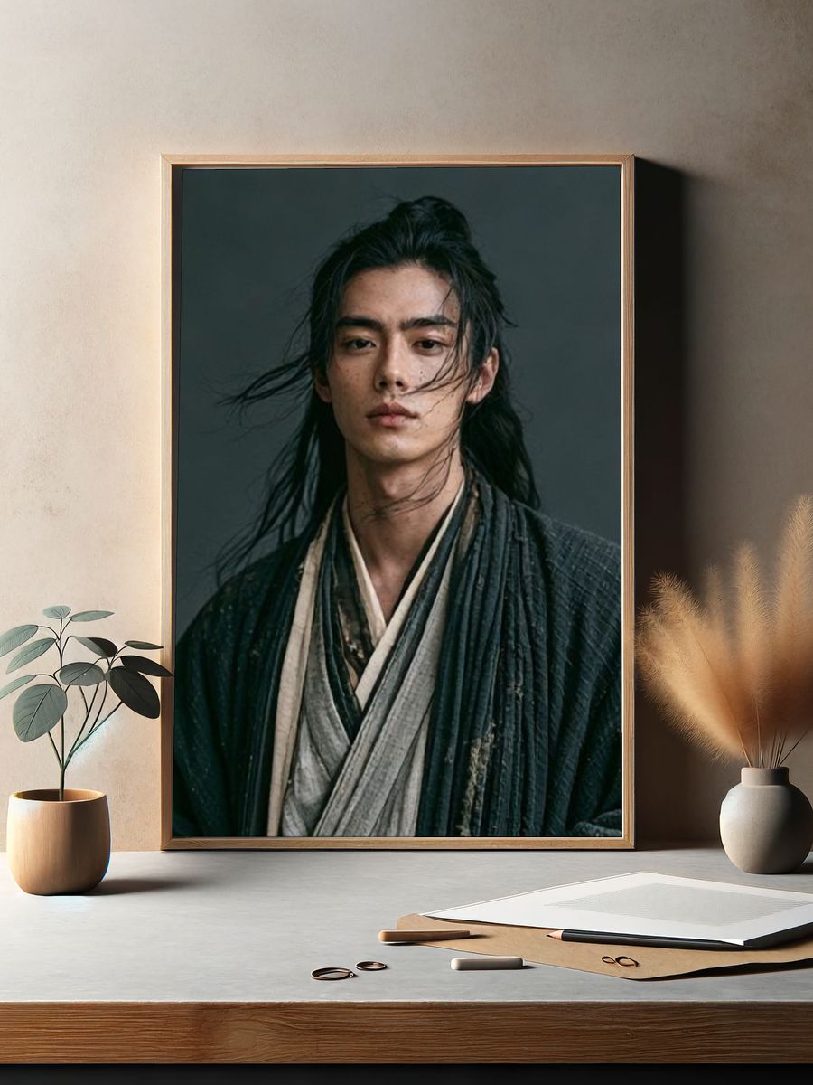 Samurai Portrait Photography Poster. — room view 2