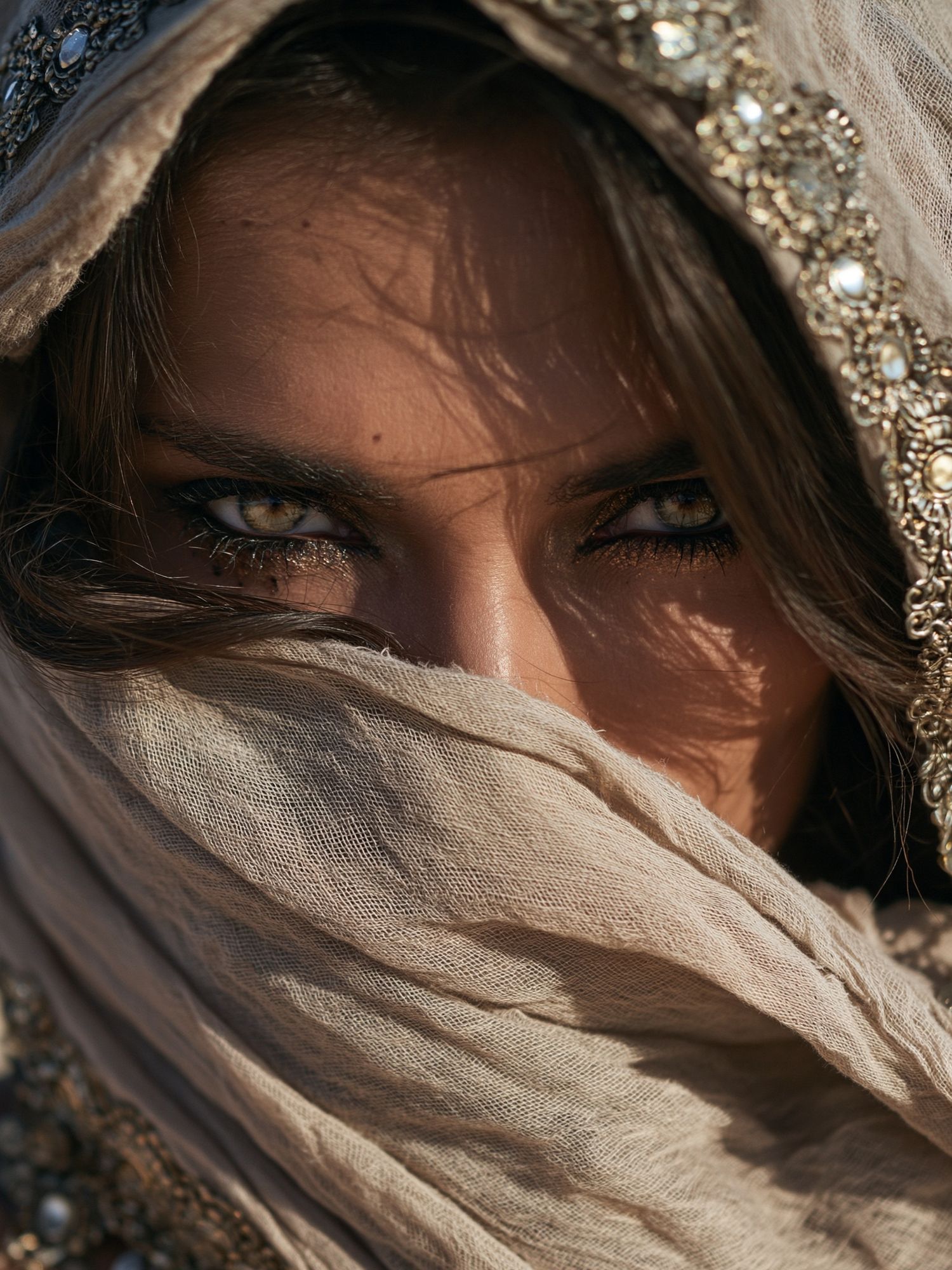 Veiled Gaze Portrait Print. poster — photography art