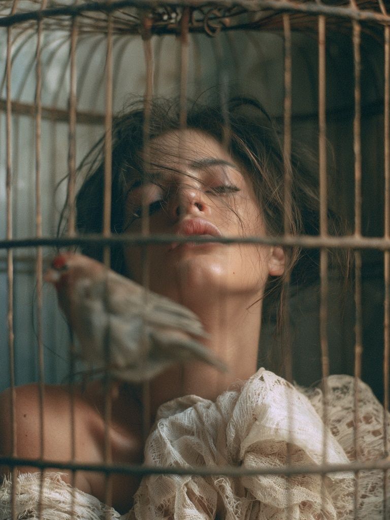 Birdcage Portrait Photography Poster. poster — photography art