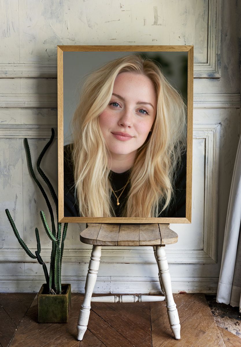 Blonde Portrait Photography Poster. room preview