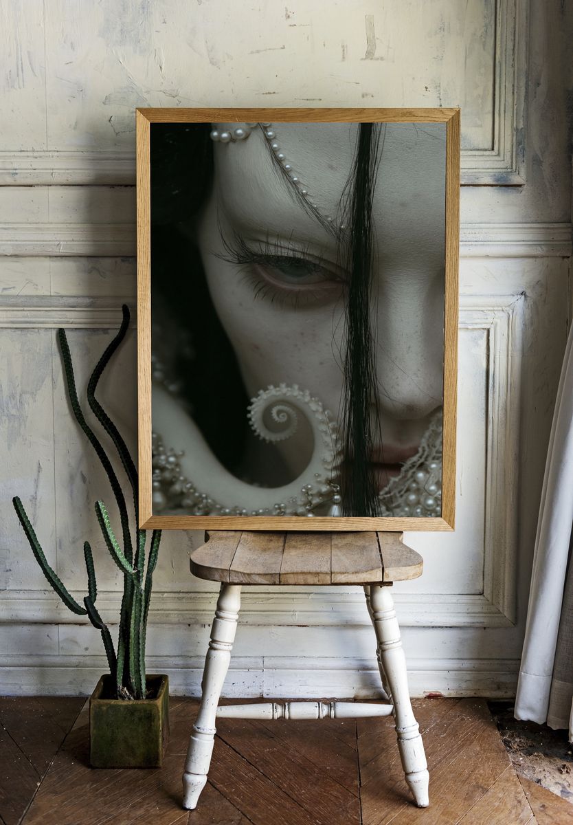 Pearl Portrait Photography Poster. room preview