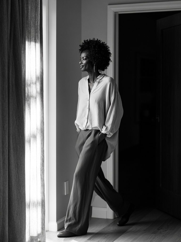 Elegant Monochrome Portrait Poster. poster — photography art