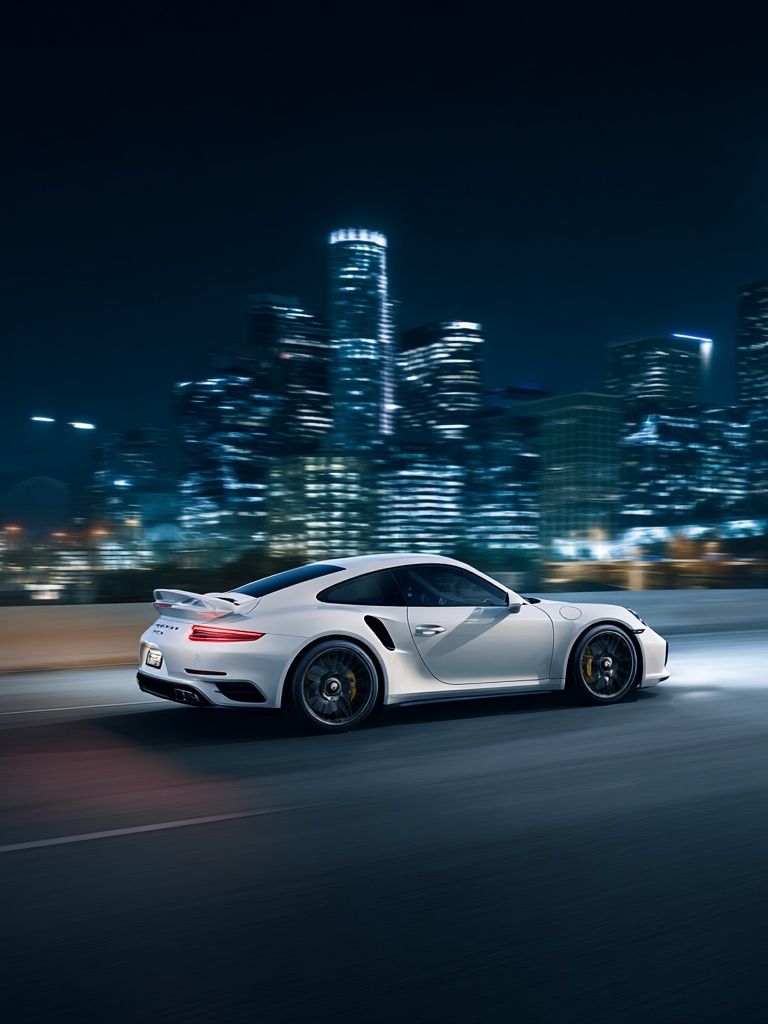 Night City Sports Car Photography Poster. poster detail