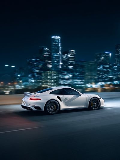 Night City Sports Car Photography Poster. poster print