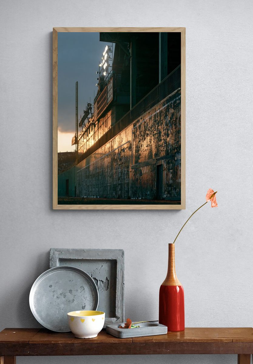 Stadium at Sunset Photography Poster. — room view 3