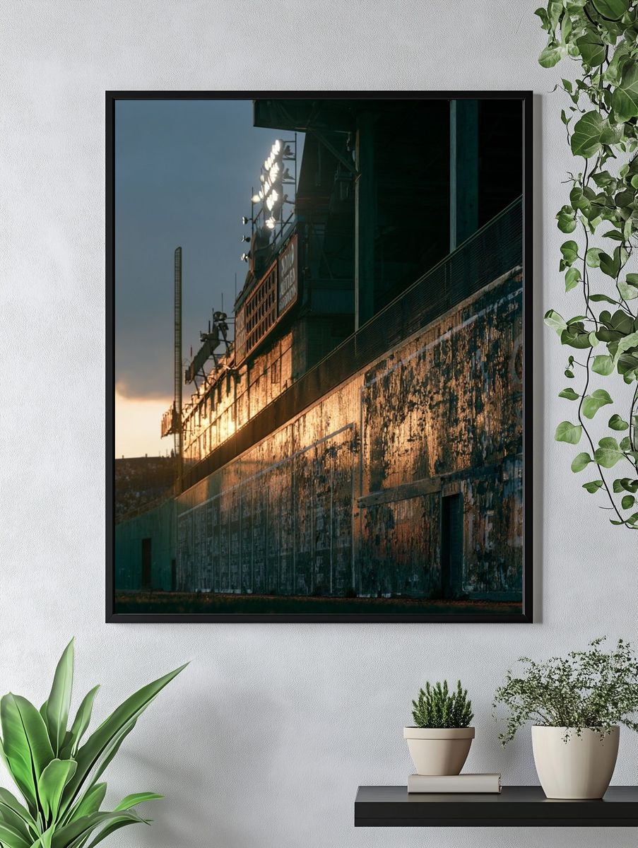 Stadium at Sunset Photography Poster. — room view 4