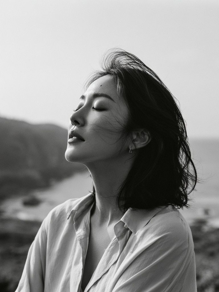Coastal Serenity Portrait Print. poster detail