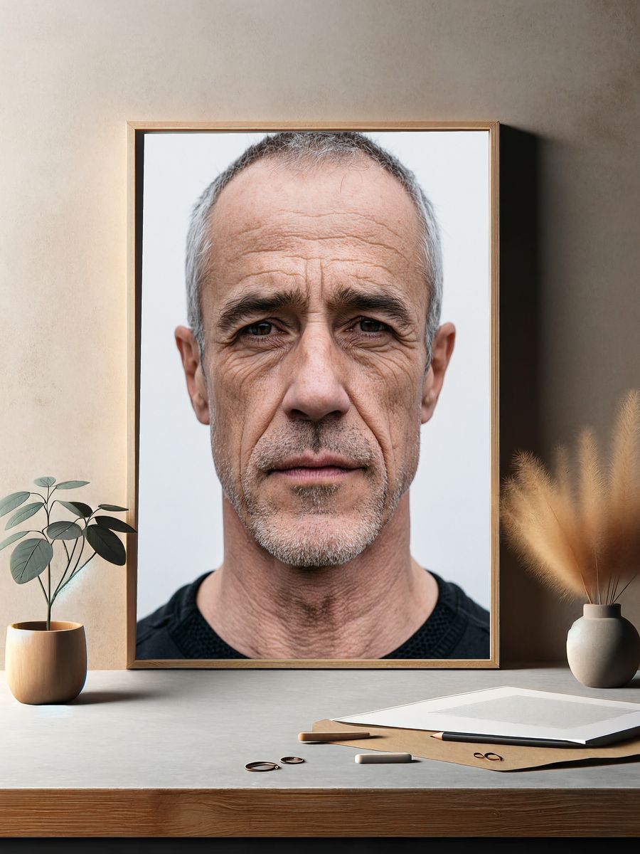 Intense Male Portrait Photography Poster. — room view 2