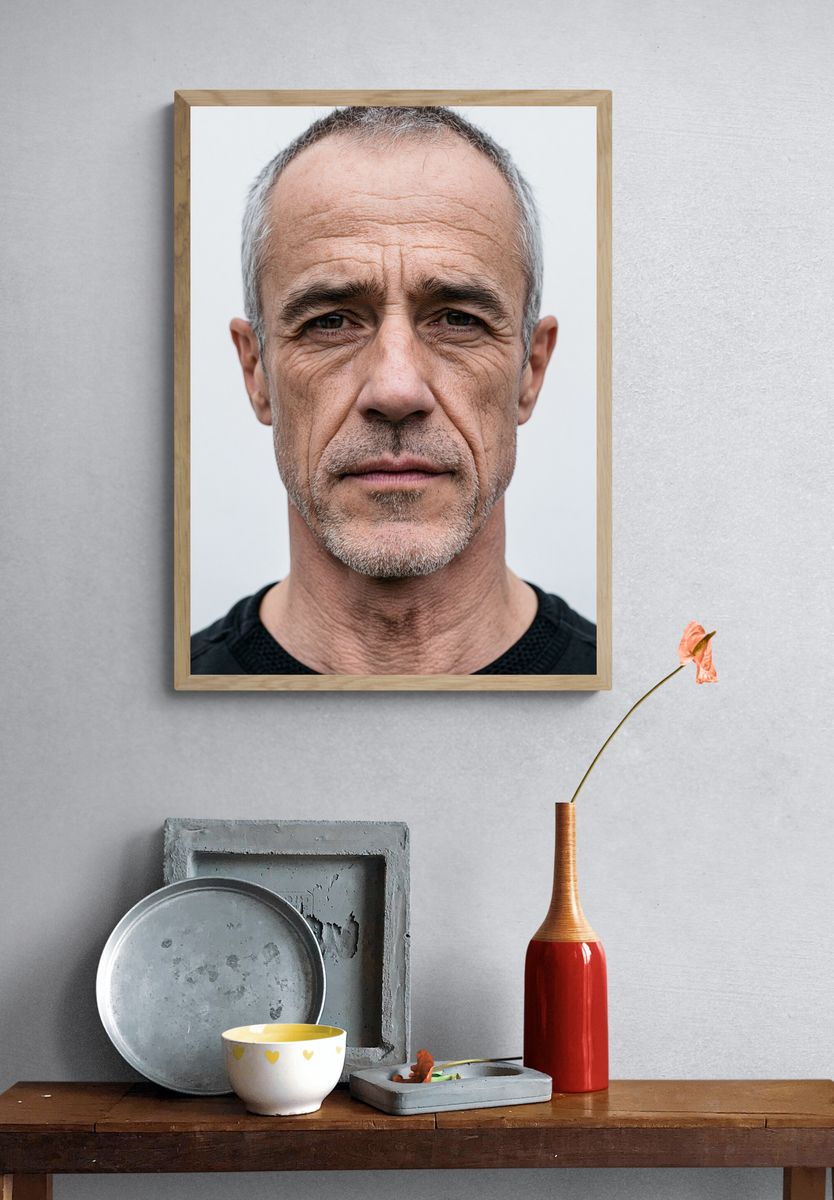 Intense Male Portrait Photography Poster. — room view 3