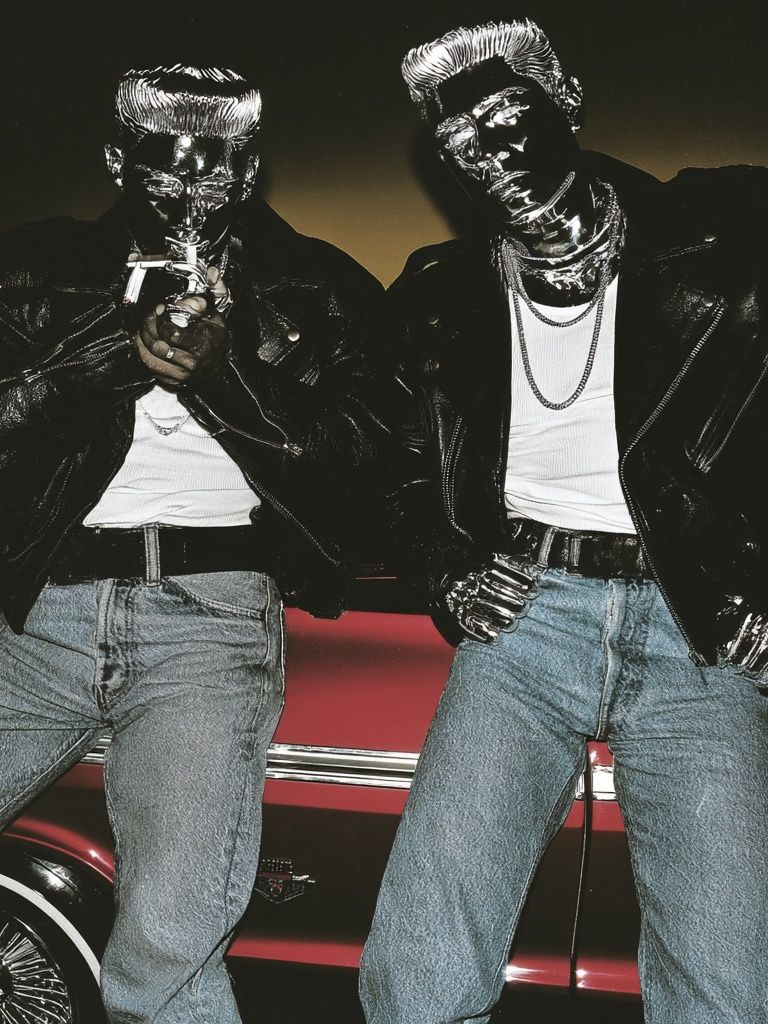 Chrome Duo Street Photography Poster. poster — photography art