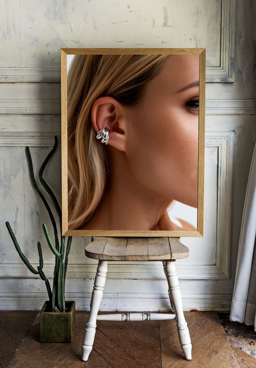 Elegant Ear Cuff Portrait Print. room preview