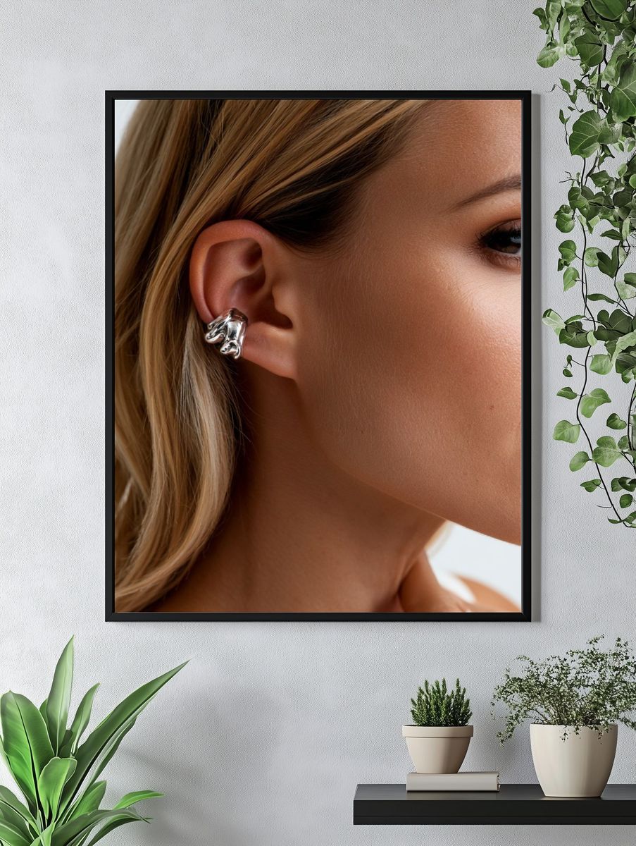Elegant Ear Cuff Portrait Print. — room view 4