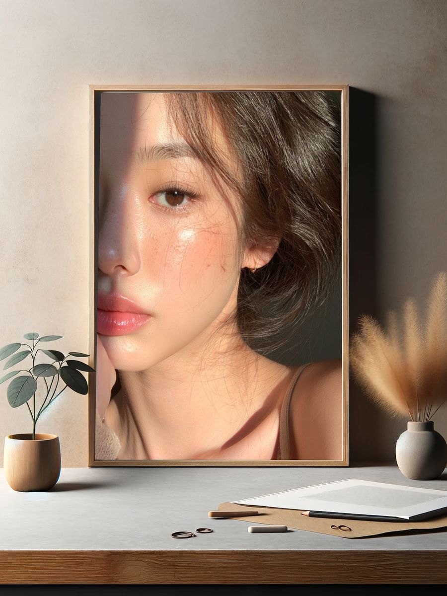 Sunlit Portrait Photography Poster. — room view 2