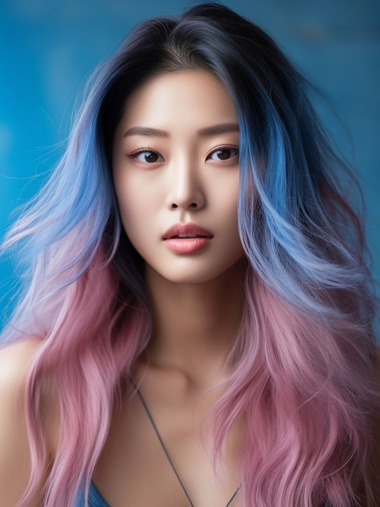 Pastel Hair Portrait Poster. poster — photography art