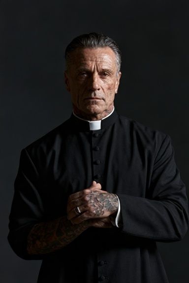 Priest Portrait Photography Poster. poster detail