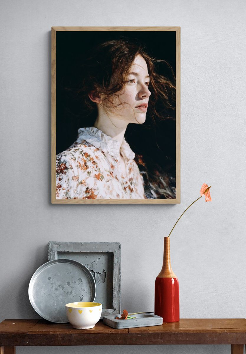 Windblown Portrait Photography Poster. — room view 3