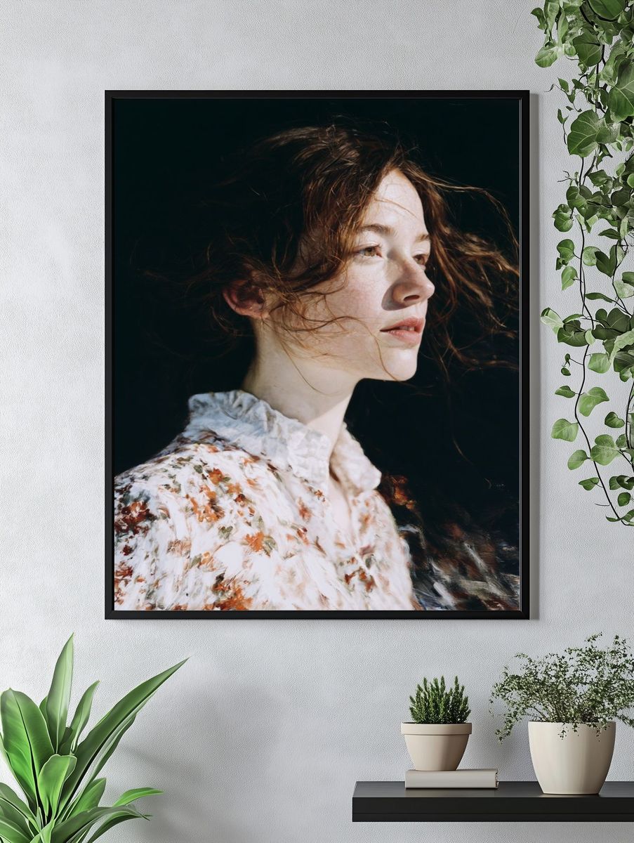 Windblown Portrait Photography Poster. — room view 4