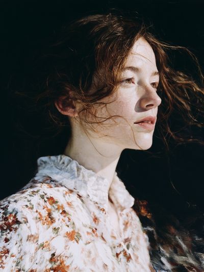 Windblown Portrait Photography Poster.