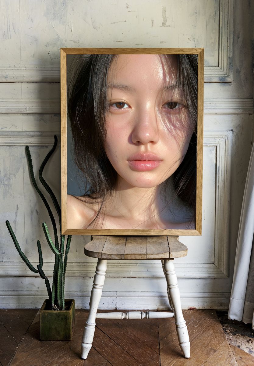 Sunlit Portrait Photography Poster. room preview