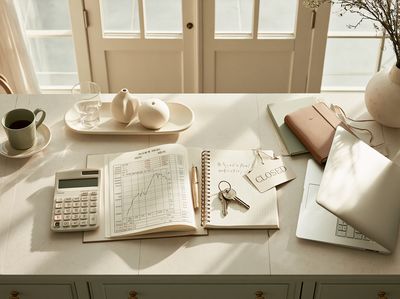 Sunlit Desk Still Life Print. poster