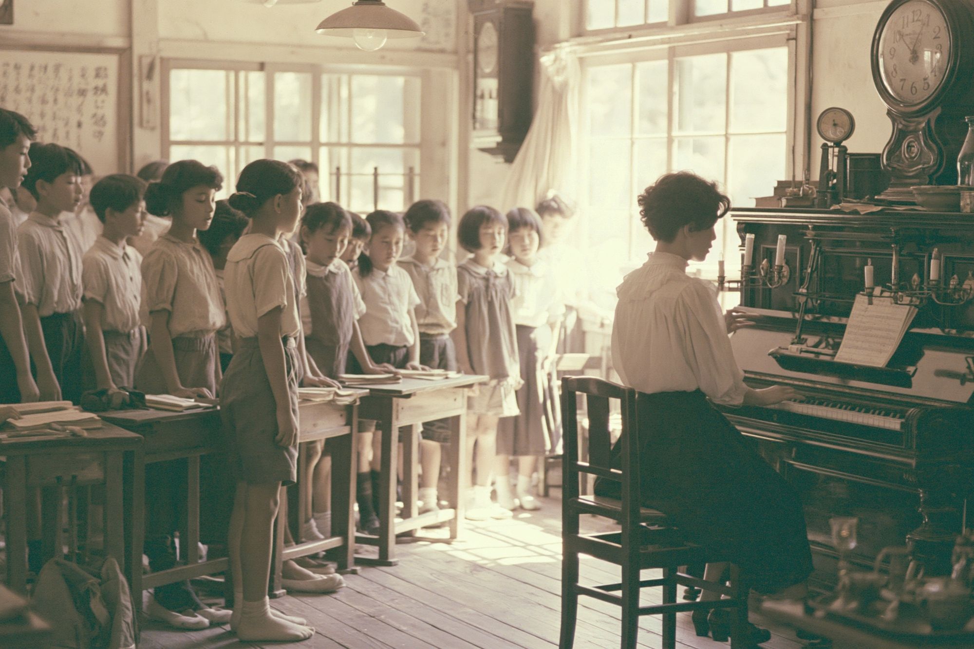 Vintage Classroom Piano Poster. poster detail