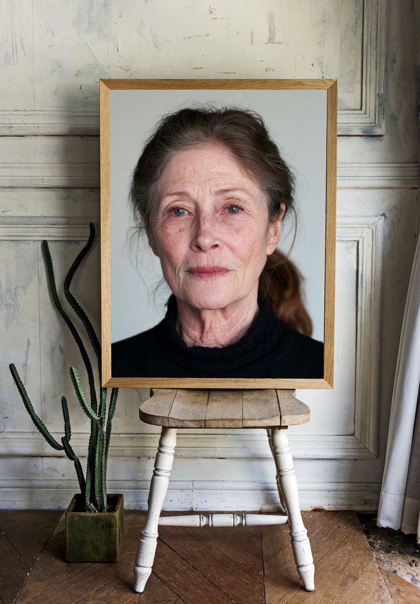 Elderly Woman Portrait Photography Poster. room preview