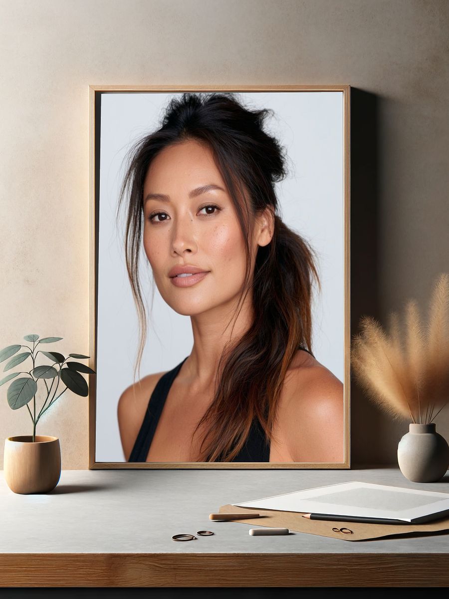 Elegant Woman Portrait Print. — room view 2