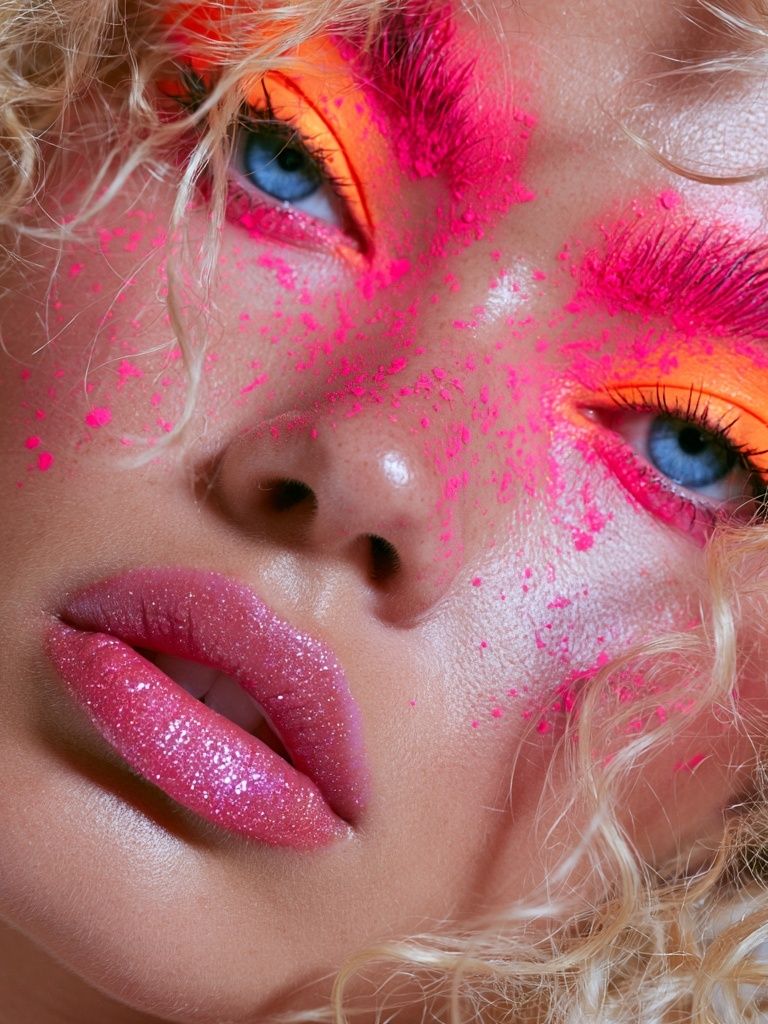 Neon Glam Portrait Poster. poster detail