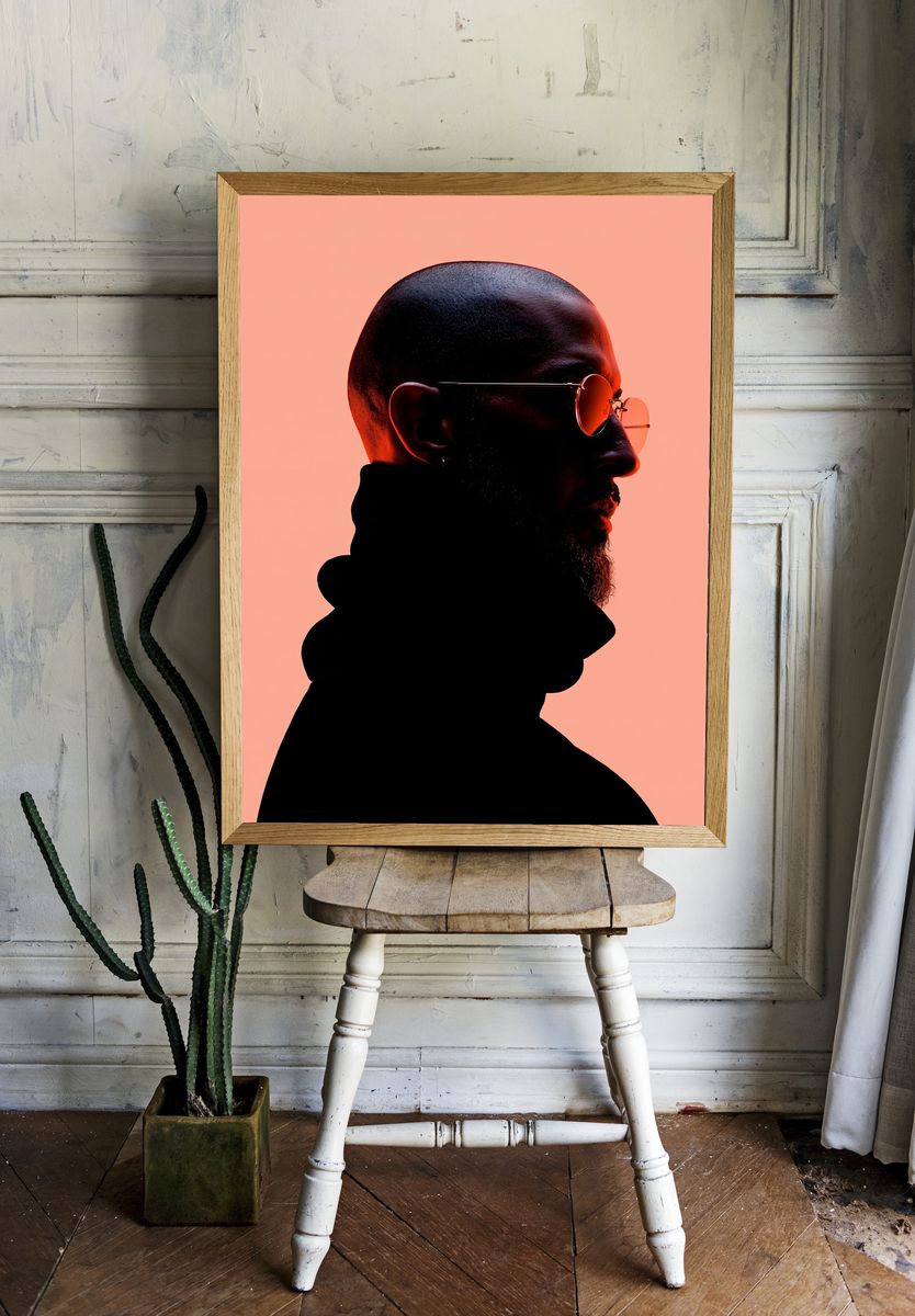 Stylized Portrait Photography Poster. — room view 1