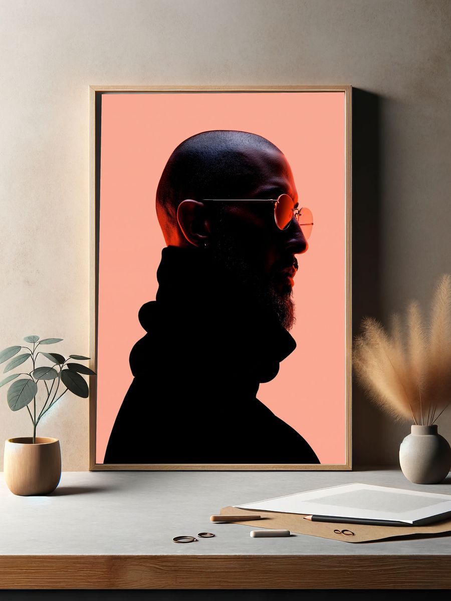 Stylized Portrait Photography Poster. — room view 2