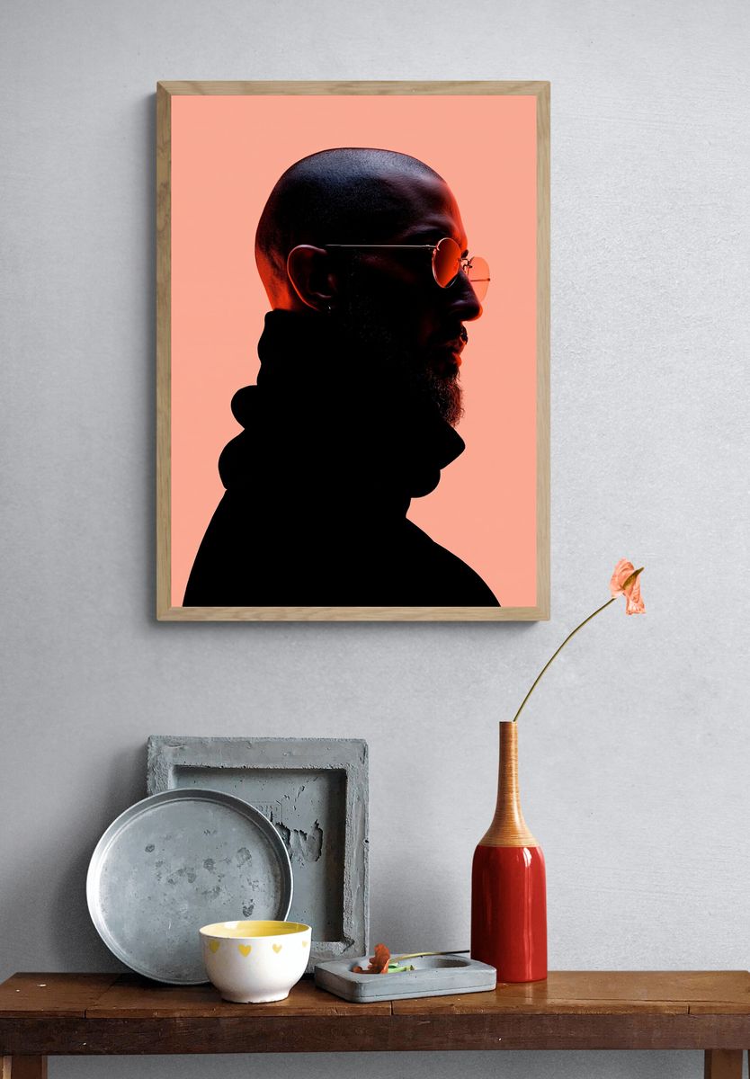 Stylized Portrait Photography Poster. — room view 3