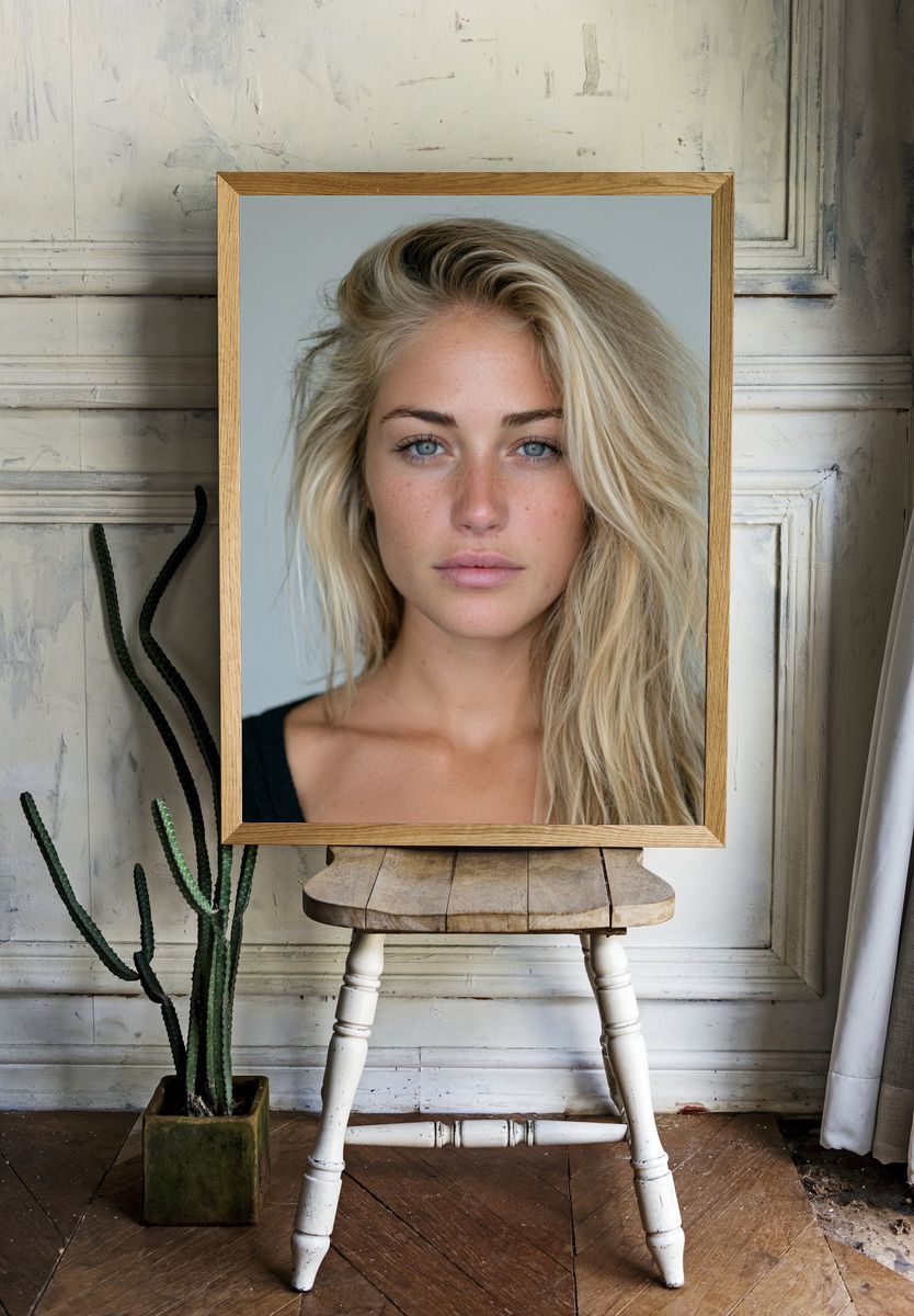 Blonde Portrait Photography Poster. room preview
