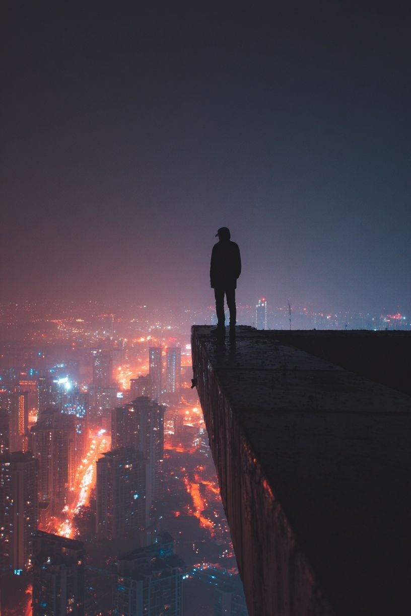 Neon City Edge Photography Poster. poster — photography art