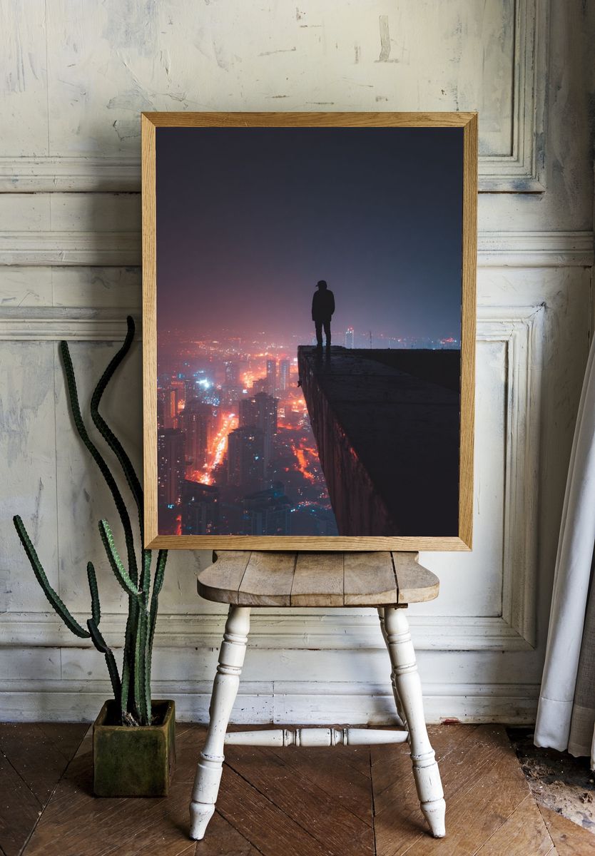 Neon City Edge Photography Poster. room preview
