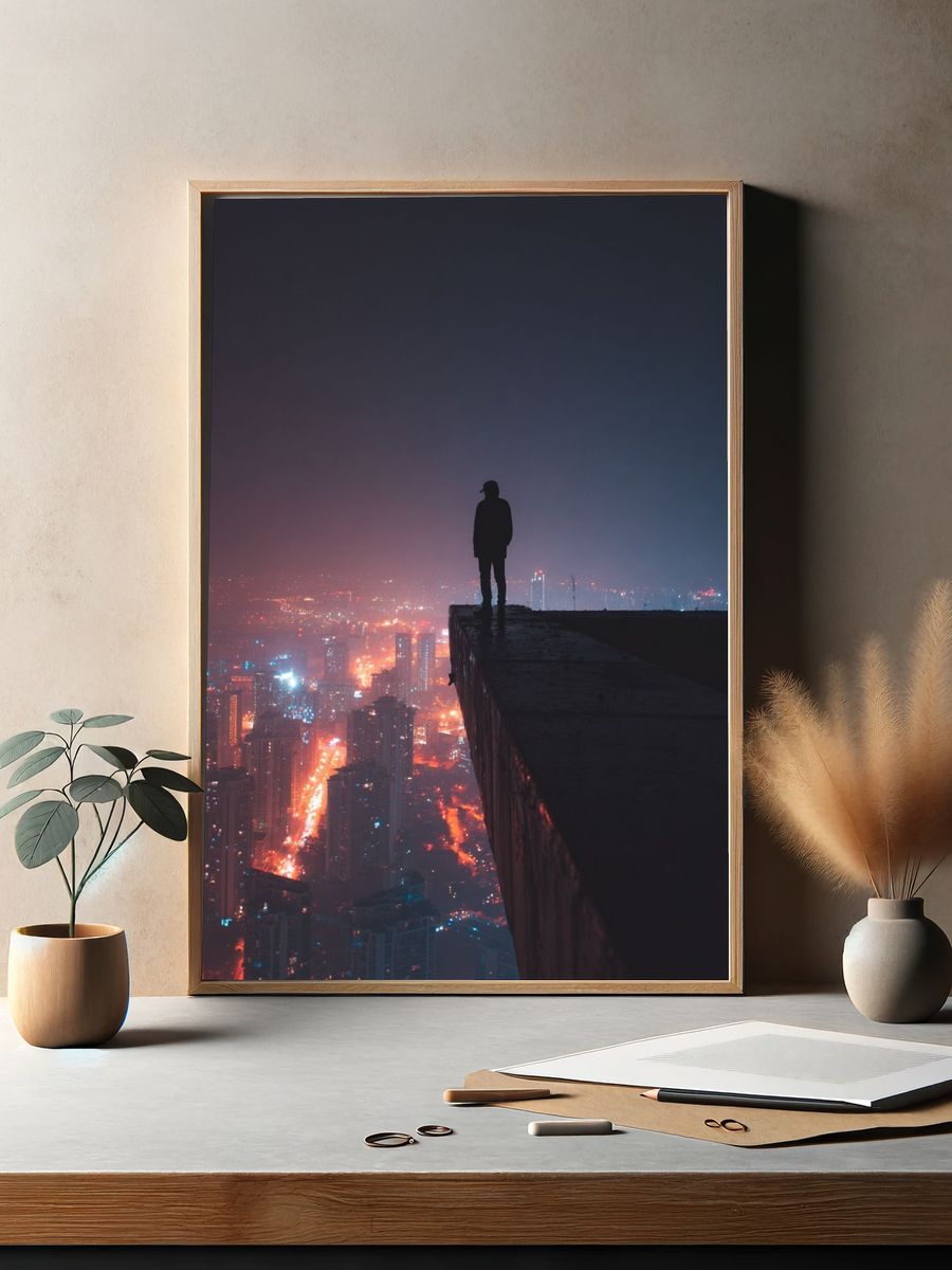 Neon City Edge Photography Poster. — room view 2
