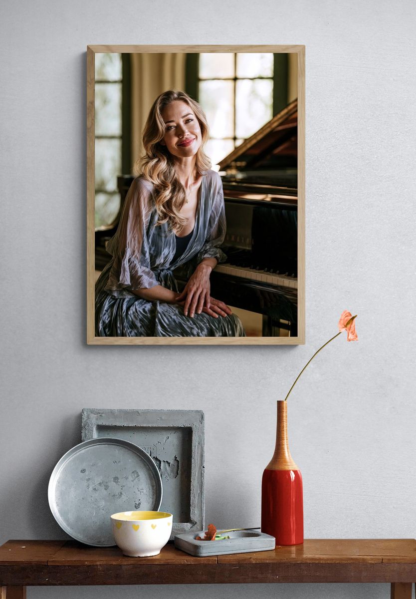 Pianist Portrait Photography Poster. — room view 3