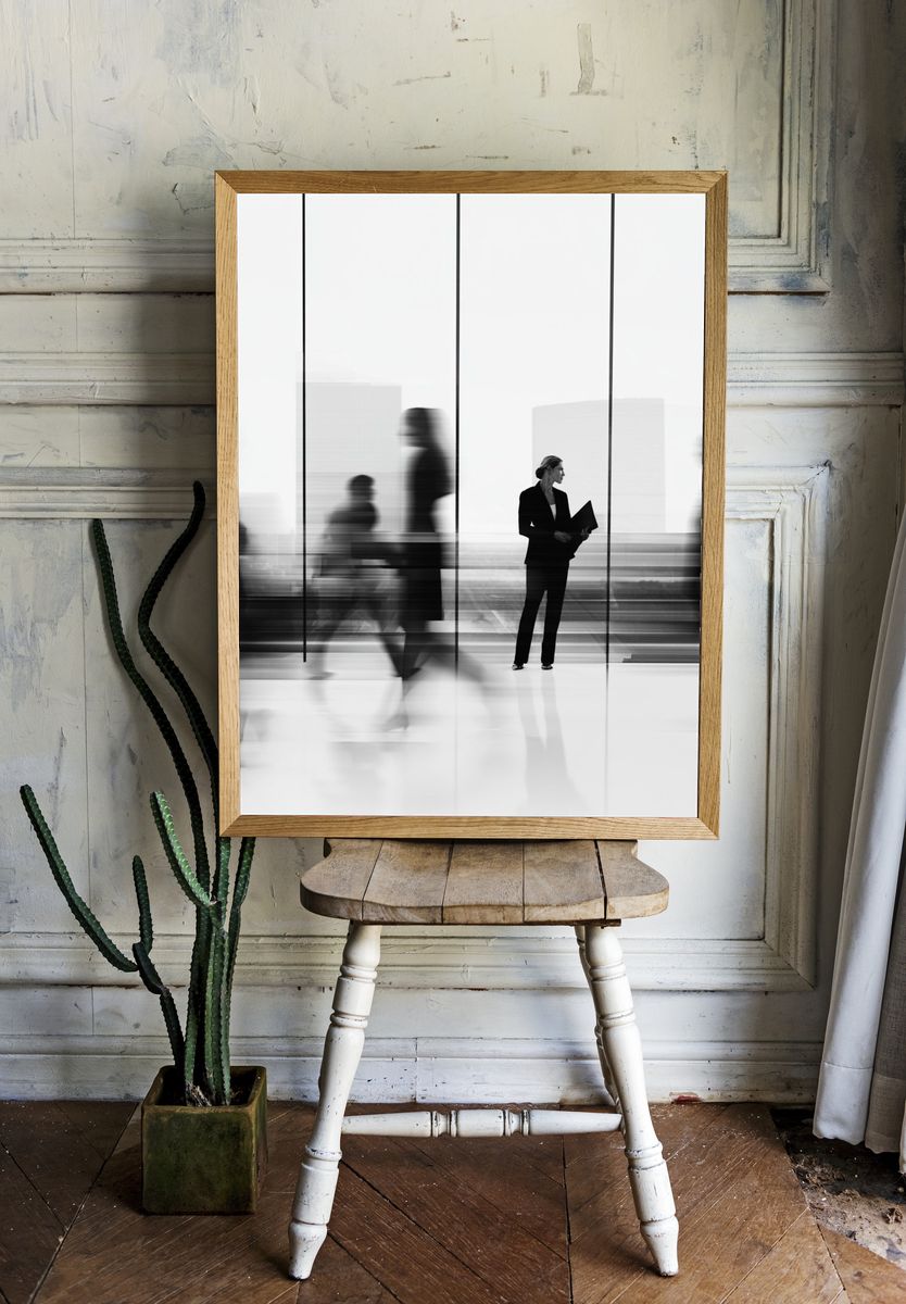 Blurred Office Figures Photography Poster. room preview