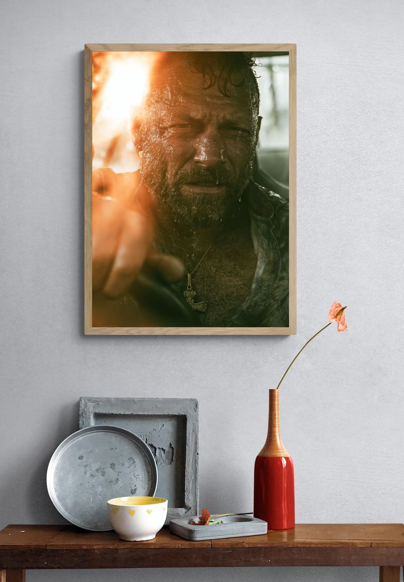 Intense Bearded Portrait Photography Poster. — room view 3