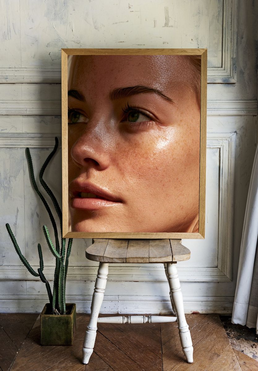 Sunlit Portrait Photography Poster. room preview