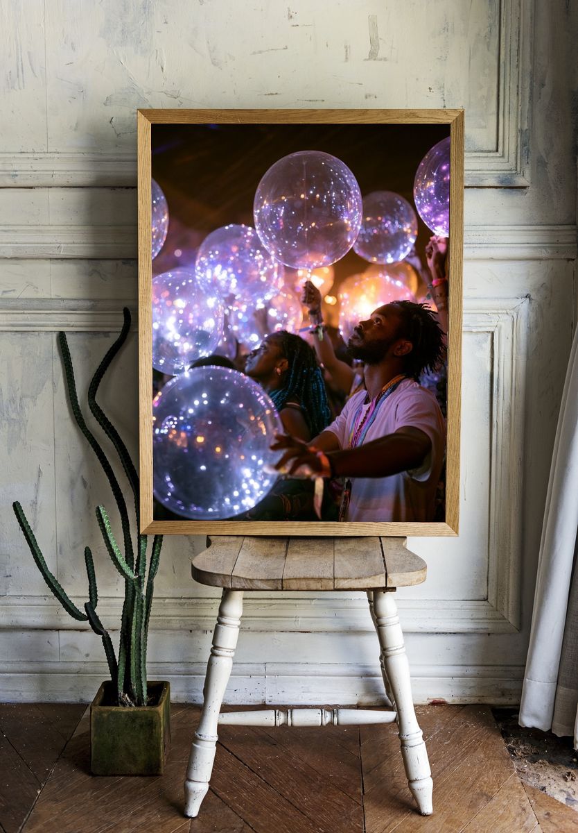 Lantern Festival Crowd Photography Poster. room preview