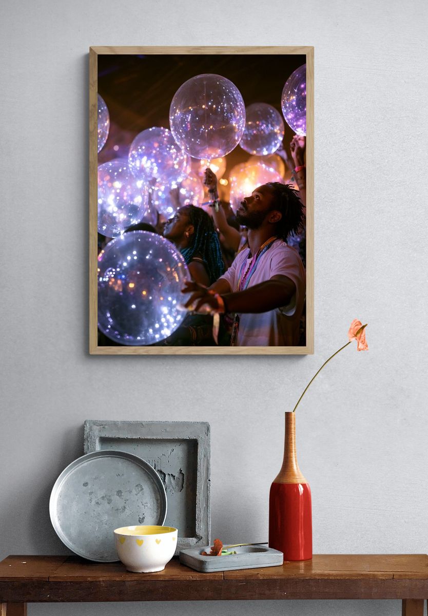 Lantern Festival Crowd Photography Poster. — room view 3