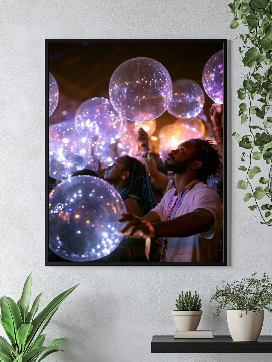 Lantern Festival Crowd Photography Poster. — room view 4