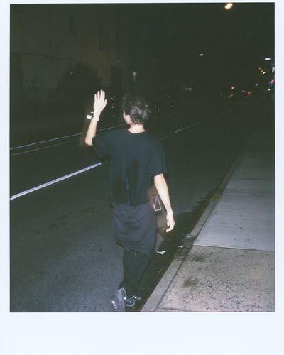 Night Street Walk Photography Poster. poster