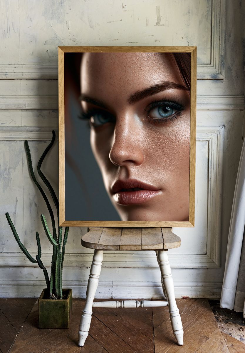 Intense Portrait Photography Poster. — room view 1