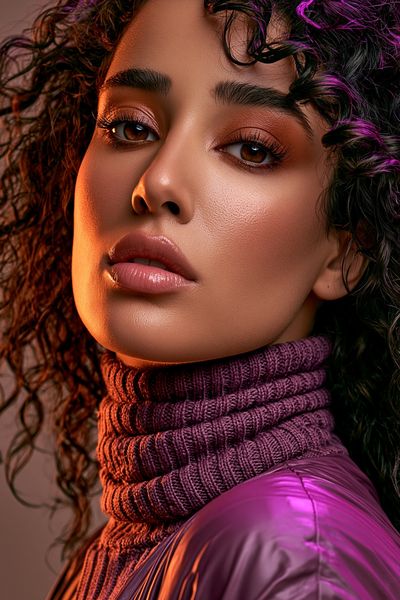 Neon Portrait Fashion Poster.