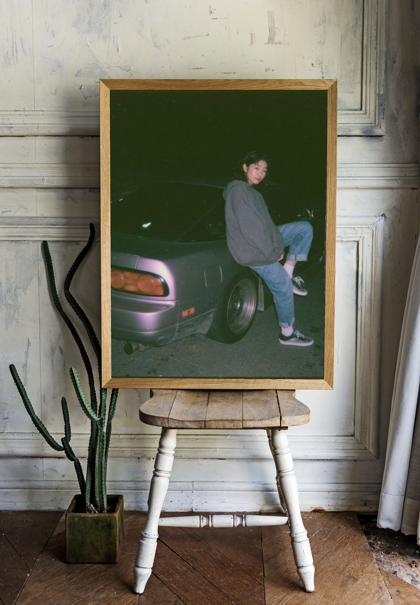 Night Car Portrait Photography Poster. — room view 1