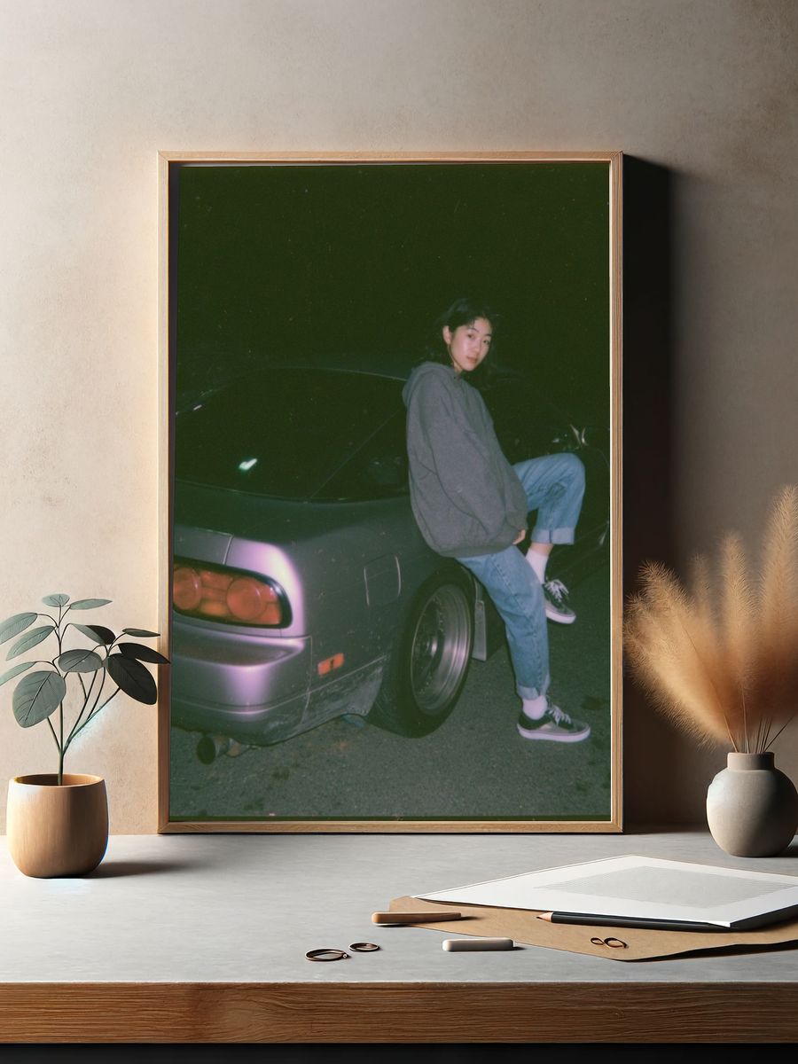 Night Car Portrait Photography Poster. — room view 2