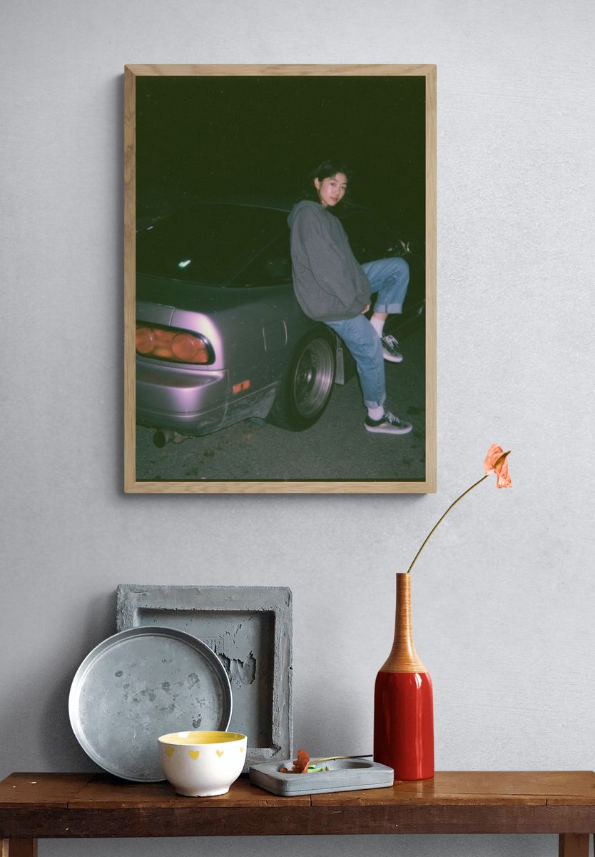 Night Car Portrait Photography Poster. — room view 3