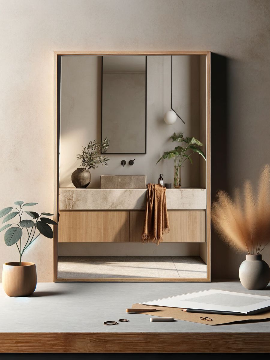 Minimalist Spa Bathroom Interior Print. — room view 2