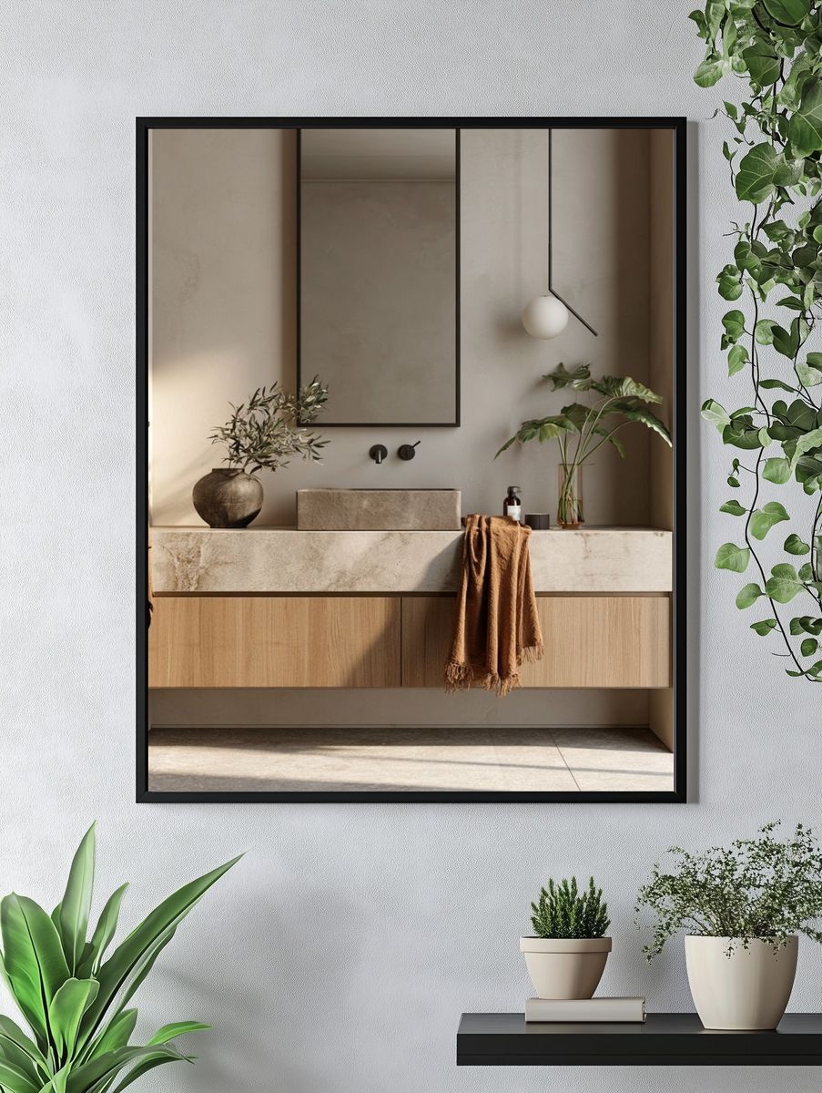 Minimalist Spa Bathroom Interior Print. — room view 4